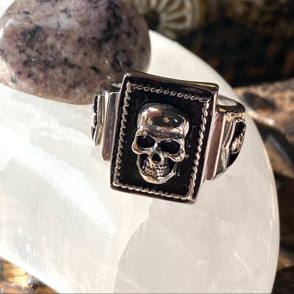 Stainless Steel Skull Ring Sizes 9–12 - Picture 2 of 6